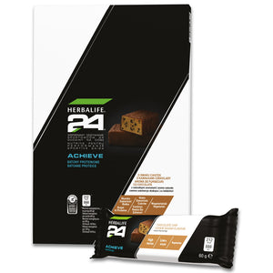 Batoane Proteice H24 Achieve cu aroma de fursecuri cu ciocolata - Cutie cu 6 batoane x 60gr